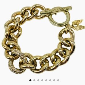 Victoria's Secret Gold Link Angel Wings Bracelet